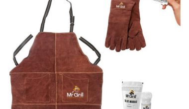 MR GRILL  Mandil con Guantes de Cuero con doble forro
– Pack de sal de maras Molino con Zipper 1